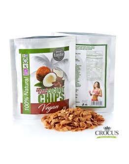 Chipsuri de cocos cu ciocolata 40gr Chipsuri de cocos cu ciocolata 40gr