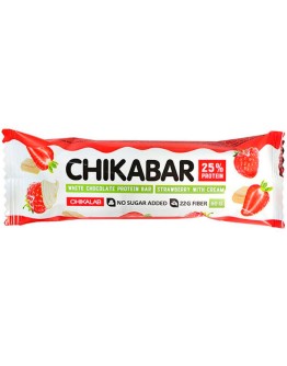 CHIKALAB Baton proteic glaz Capsuna cu frisca 60g CHIKALAB Baton proteic glaz Capsuna cu frisca 60g